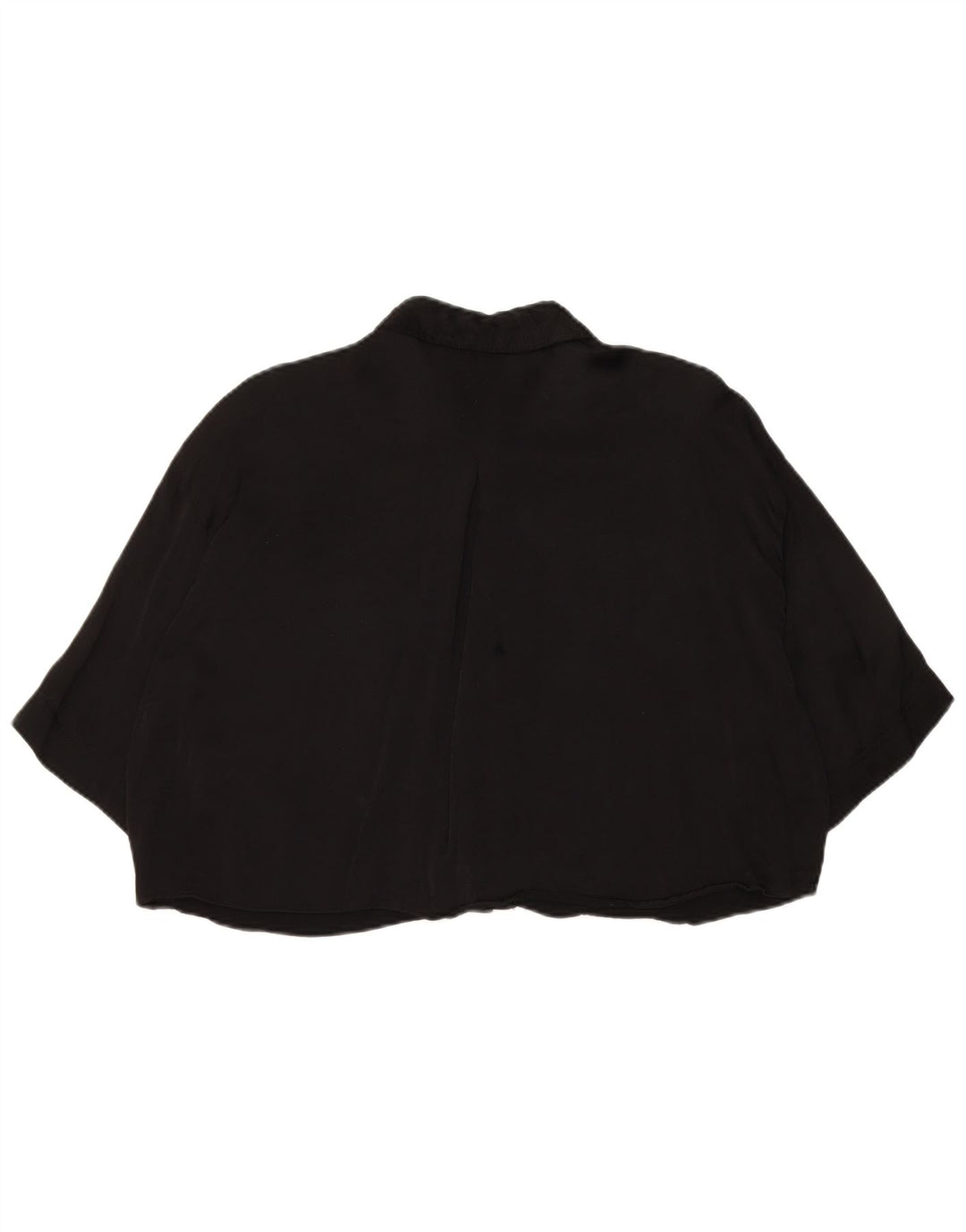 Zara Donna, Camicetta Corta Oversize con Maniche a 3/4 UK 14 Media Nera