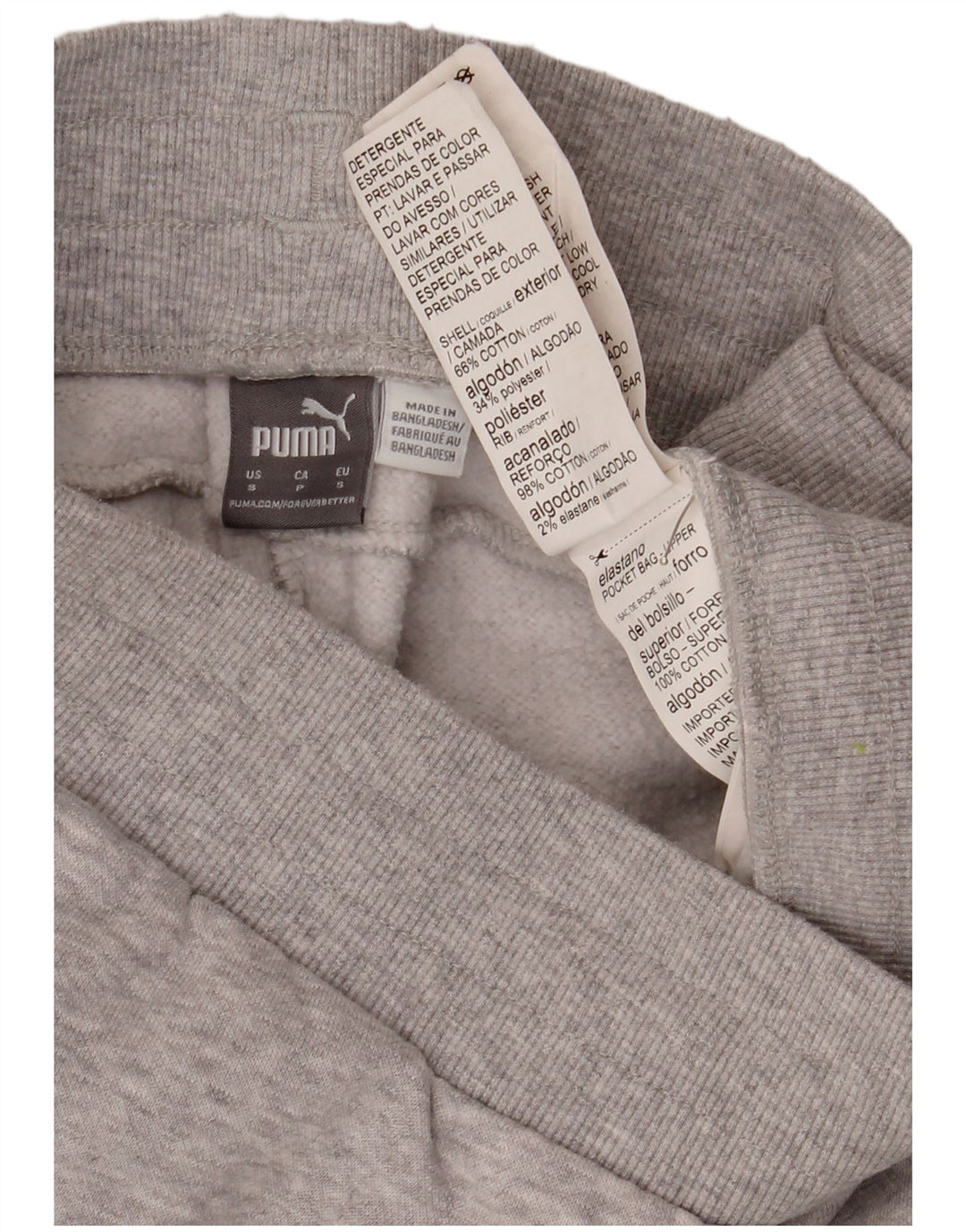 Pantaloni da tuta da donna PUMA Joggers UK 10 Small Cotone screziato grigio