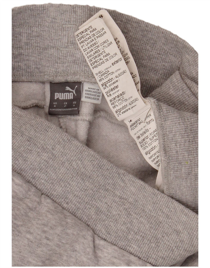 Pantaloni da tuta da donna PUMA Joggers UK 10 Small Cotone screziato grigio