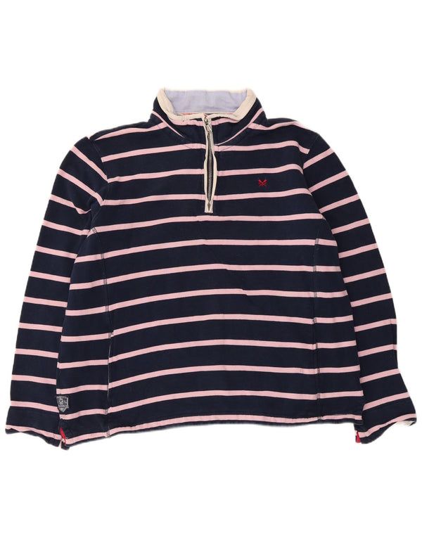 Crew Clothing Felpa oversize da donna Maglione UK 18 XL Blu navy a righe