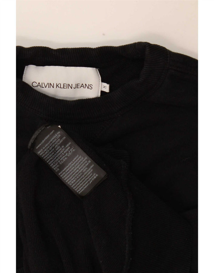 Felpa da uomo Calvin Klein Jumper XS in cotone nero