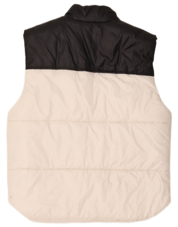 Gilet imbottito da uomo Adidas UK 42 XL poliestere color block bianco