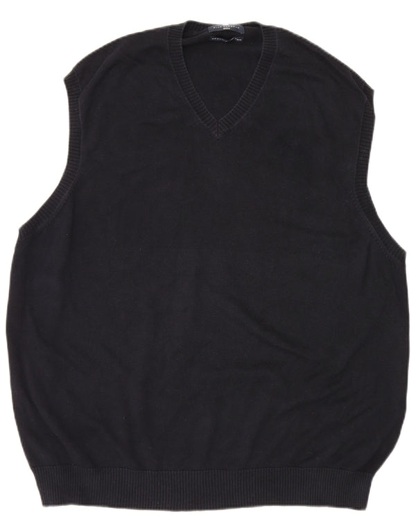 Canotta da uomo Marks & Spencer blu Harbour Vest 2XL cotone blu scuro