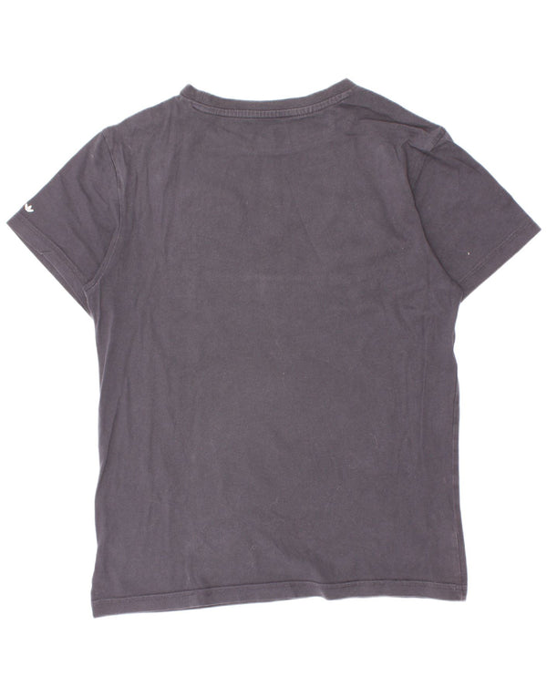 T-shirt grafica da ragazzo Adidas Top 11-12 anni in cotone nero