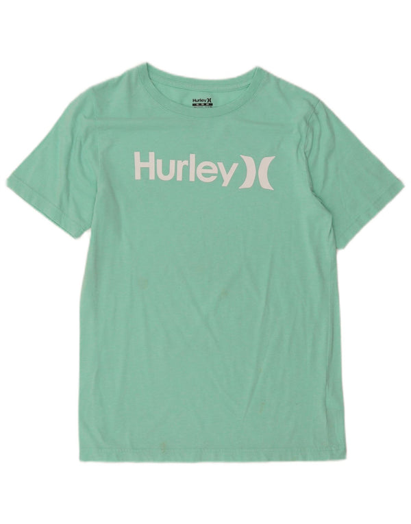 T-shirt con grafica HURLEY per ragazzi 13-14 anni XL in cotone verde