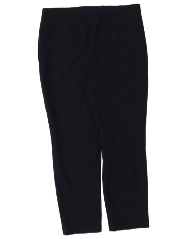 Pantaloni da abito affusolati da donna Marks & Spencer UK 14 Large W34 L26 Blu navy