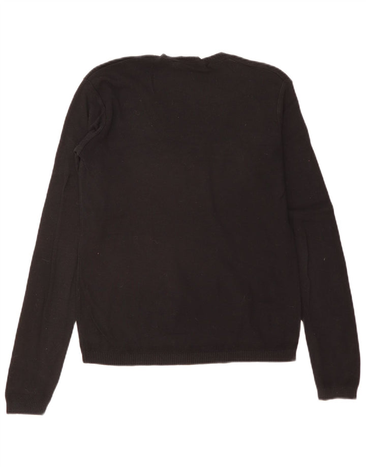 Maglione da donna Benetton a scollo a V UK 12 Medio Nero