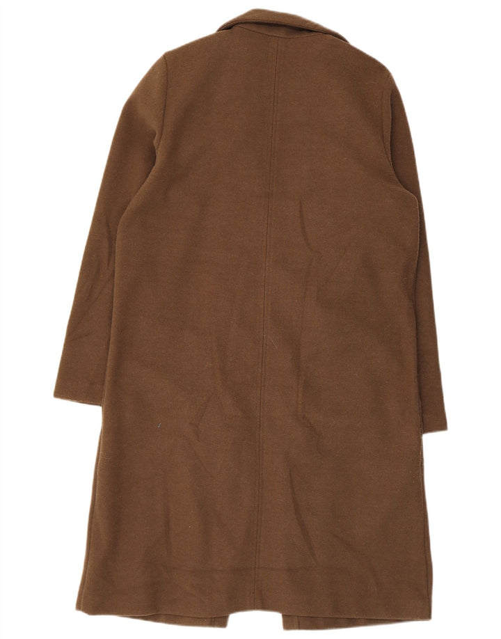 Soprabito aperto da donna Zara UK 14 grande poliestere marrone
