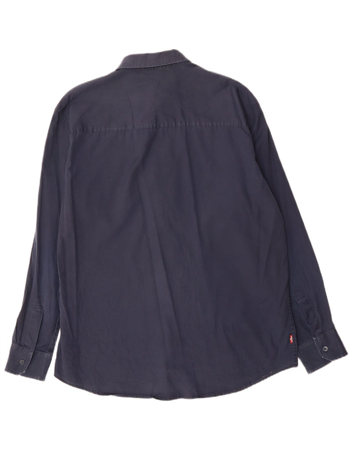 Camicia da uomo Levi's Large in cotone blu navy
