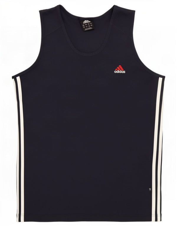 Canotta da uomo Adidas UK 42/44 grande poliestere blu navy