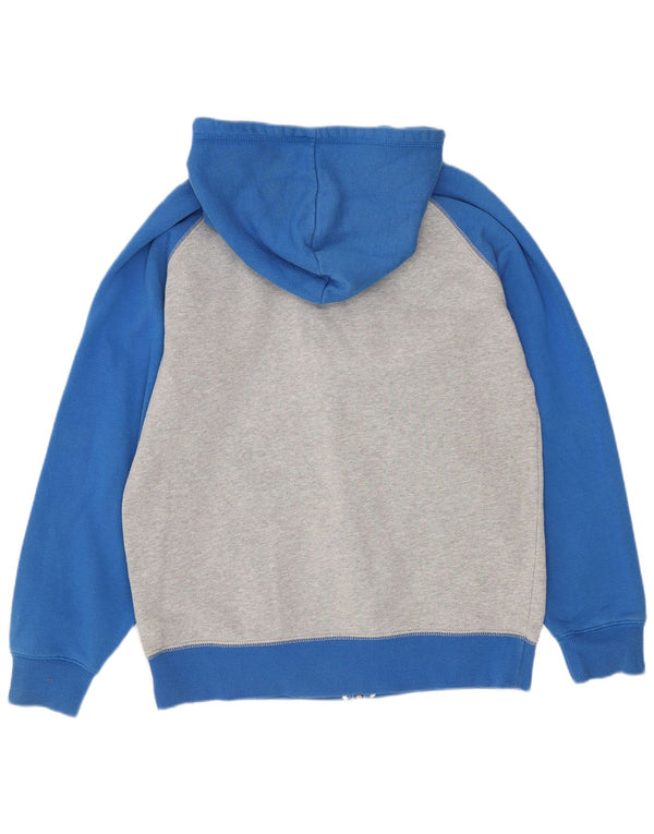 Maglione con cappuccio e zip grafica per ragazzi Animal 13-14 anni in cotone color block blu
