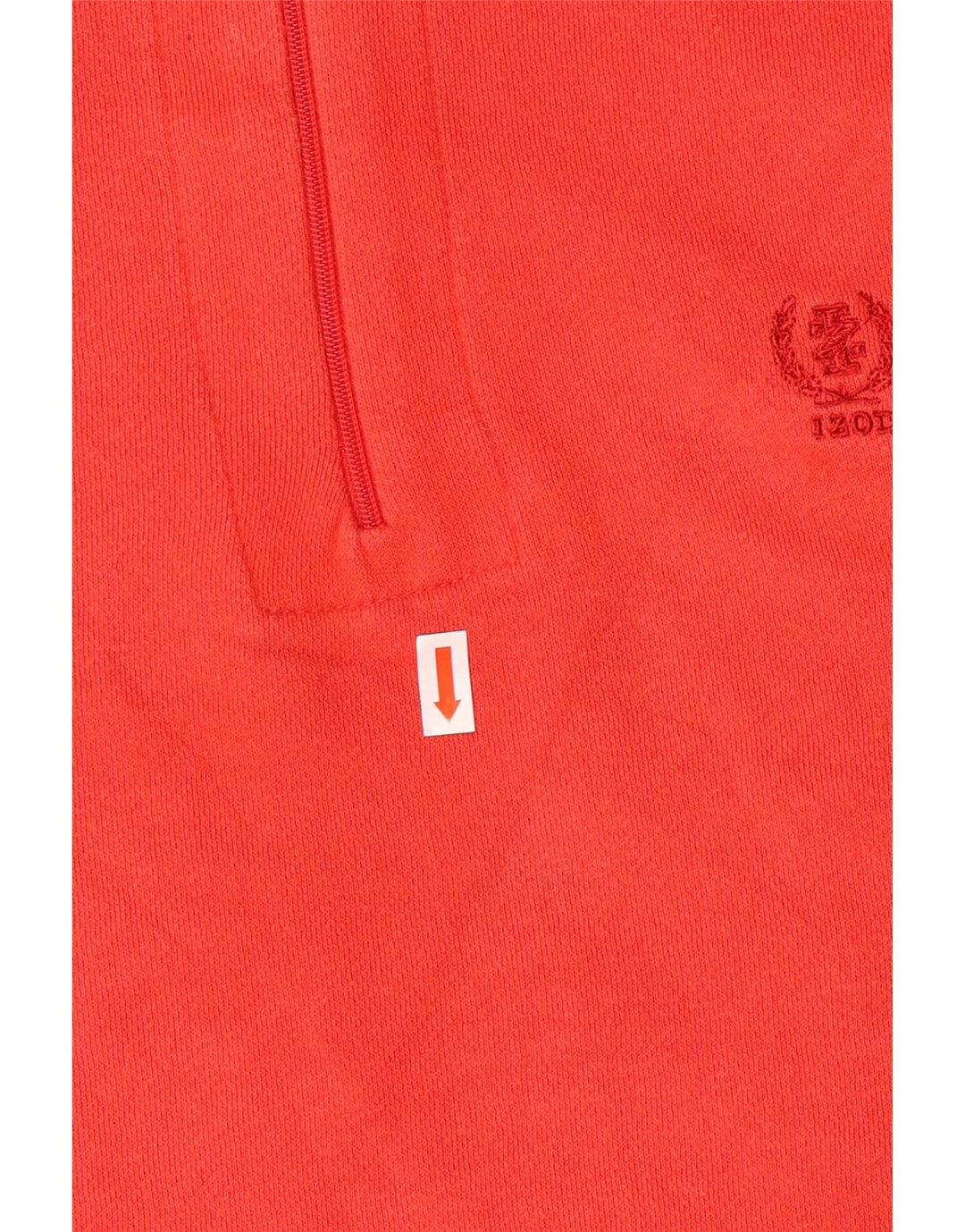 Felpa da uomo con zip 1/4 Izod, piccola, in cotone rosso