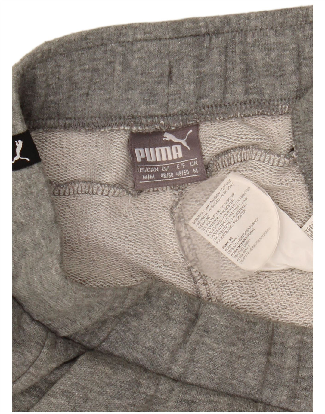 Pantaloncini sportivi grafici da uomo Puma in cotone chiazzato grigio medio
