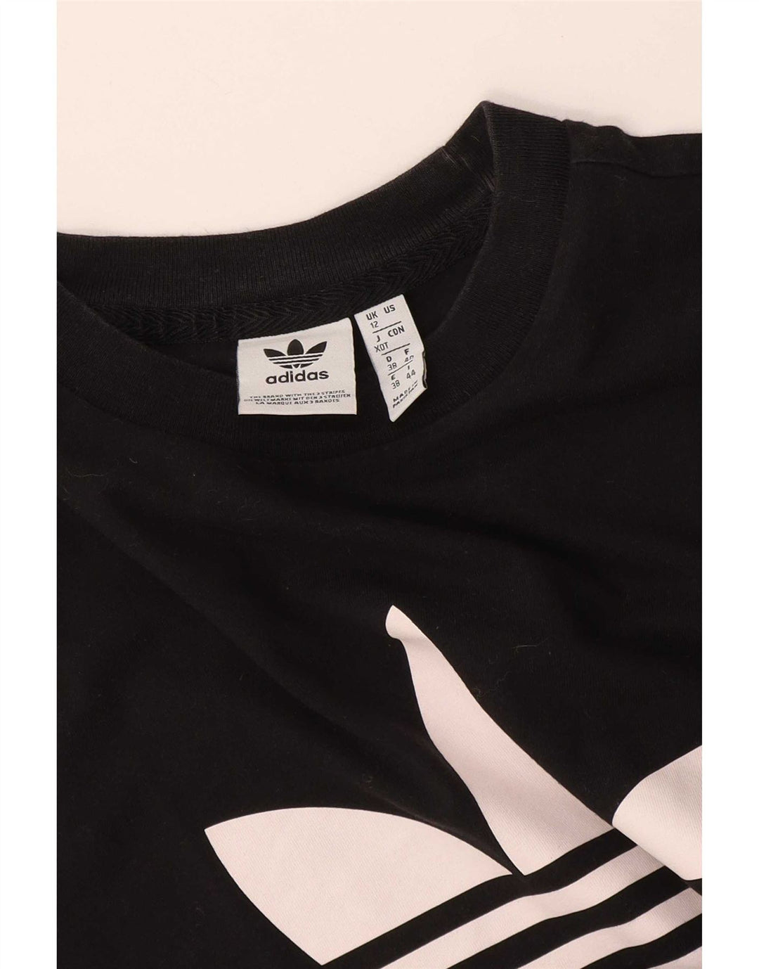 T-shirt grafica da donna Adidas Top UK 12 media nera