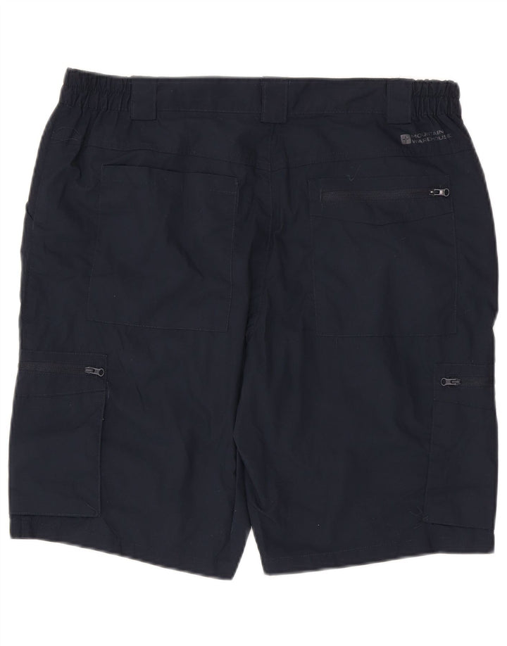 Pantaloncini cargo da uomo Mountain Warehouse W36 Large in poliestere blu navy