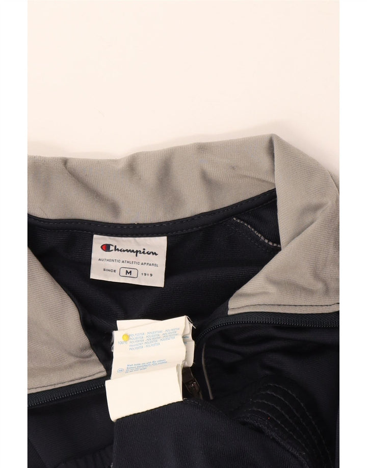Giacca superiore della tuta da uomo Champion, poliestere color block medio blu navy