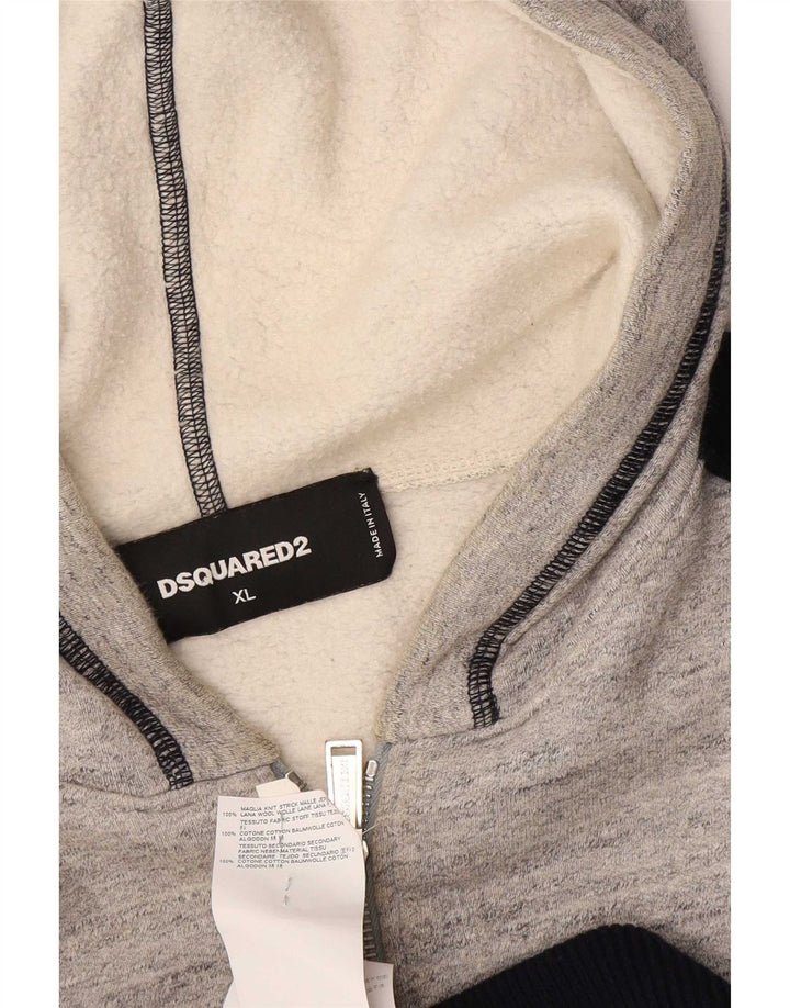 Dsquared2 Donna UK 18 XL Grigio Colourblock Cotone