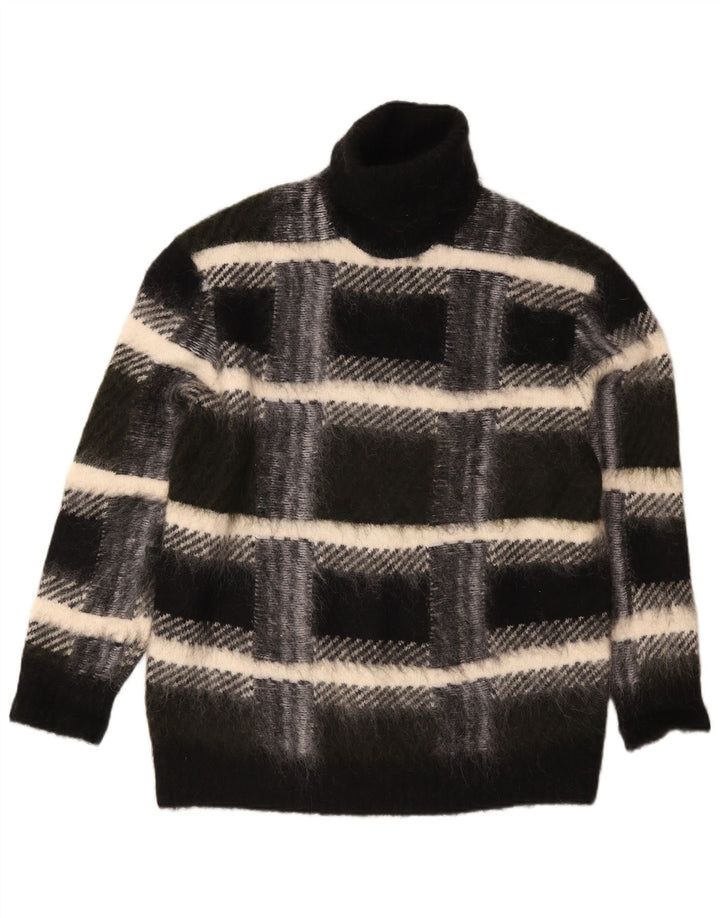 Maglione maglione oversize da donna Cos con collo alto UK 14 Plaid nero medio