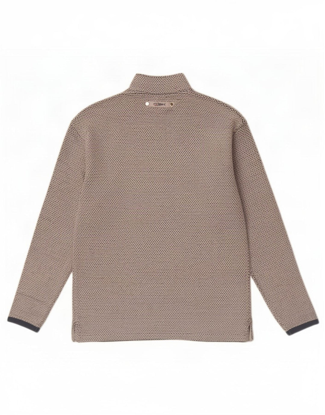 Felpa da uomo con collo con zip Weird Fish, cotone grigio medio