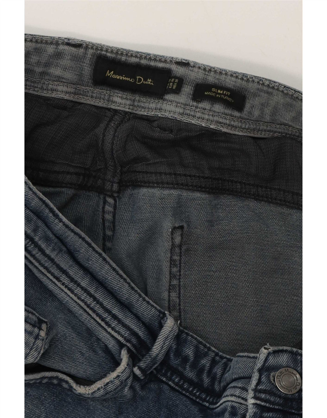 Jeans slim da uomo Massimo Dutti EU 46 XL W36 L30 Blu