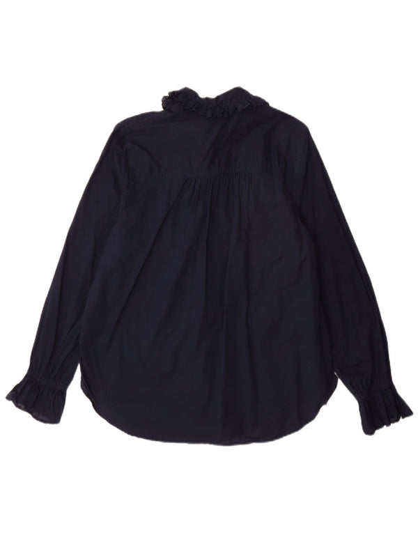Camicetta da donna Marks & Spencer UK 12 cotone blu navy medio