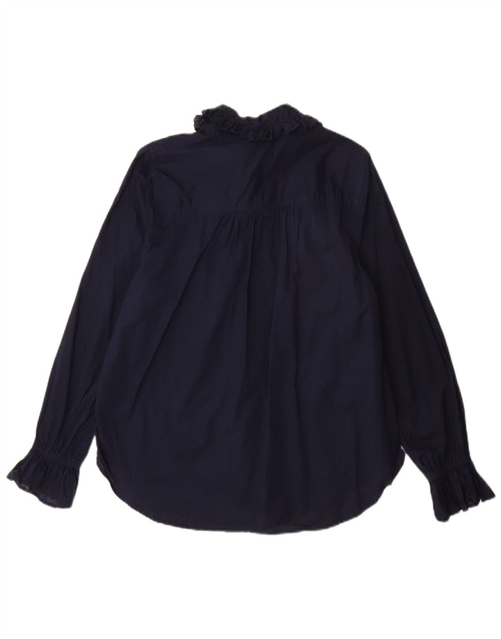 Camicetta da donna Marks & Spencer UK 12 cotone blu navy medio