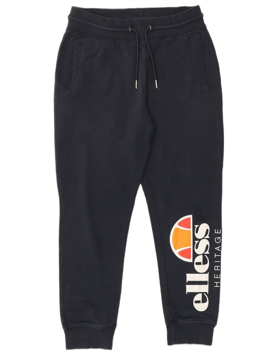 ELLESSE Pantaloni da tuta Heritage da donna Joggers UK 14 Medium Blu Navy