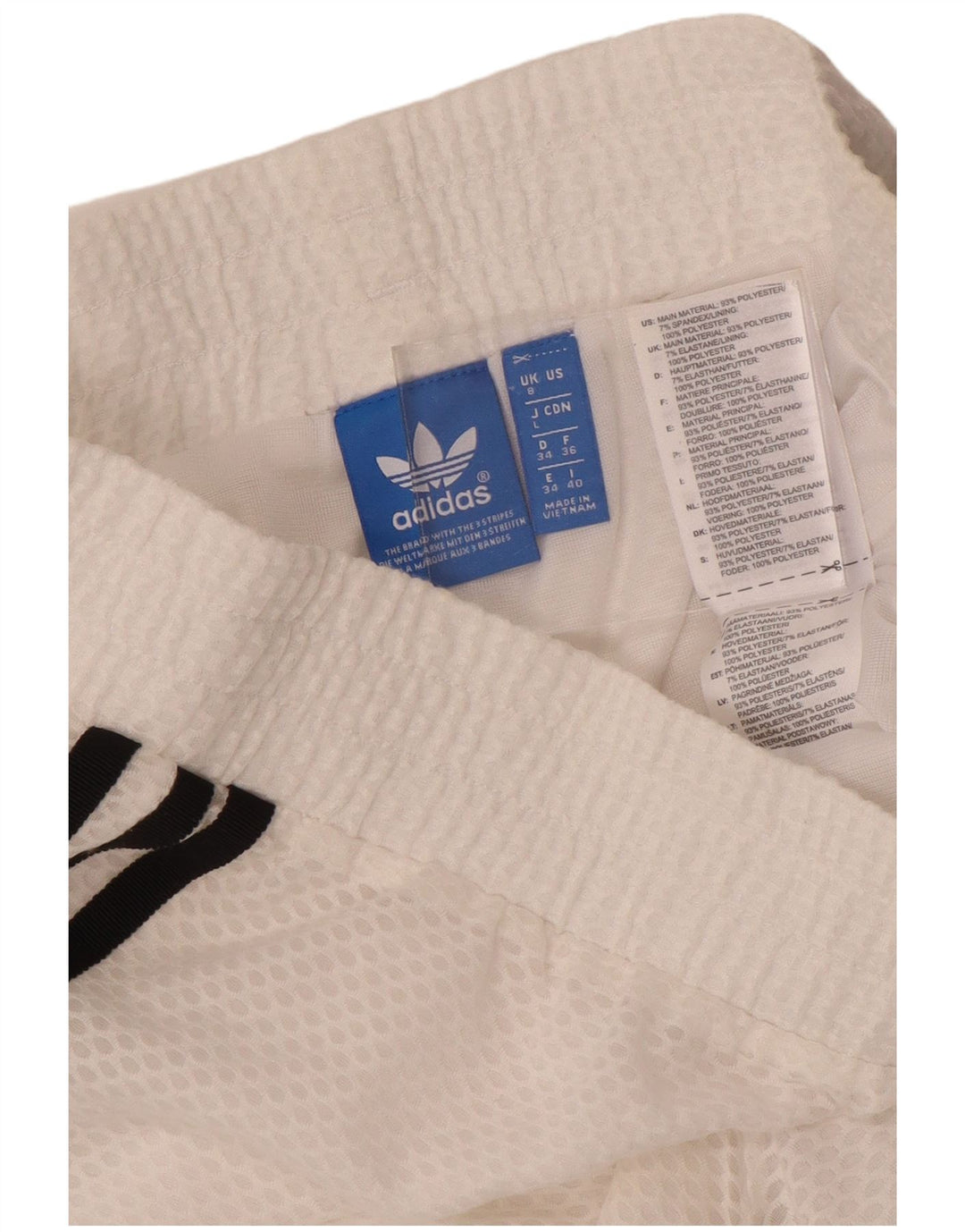 Pantaloncini sportivi ADIDAS da donna UK 8 piccoli poliestere bianco