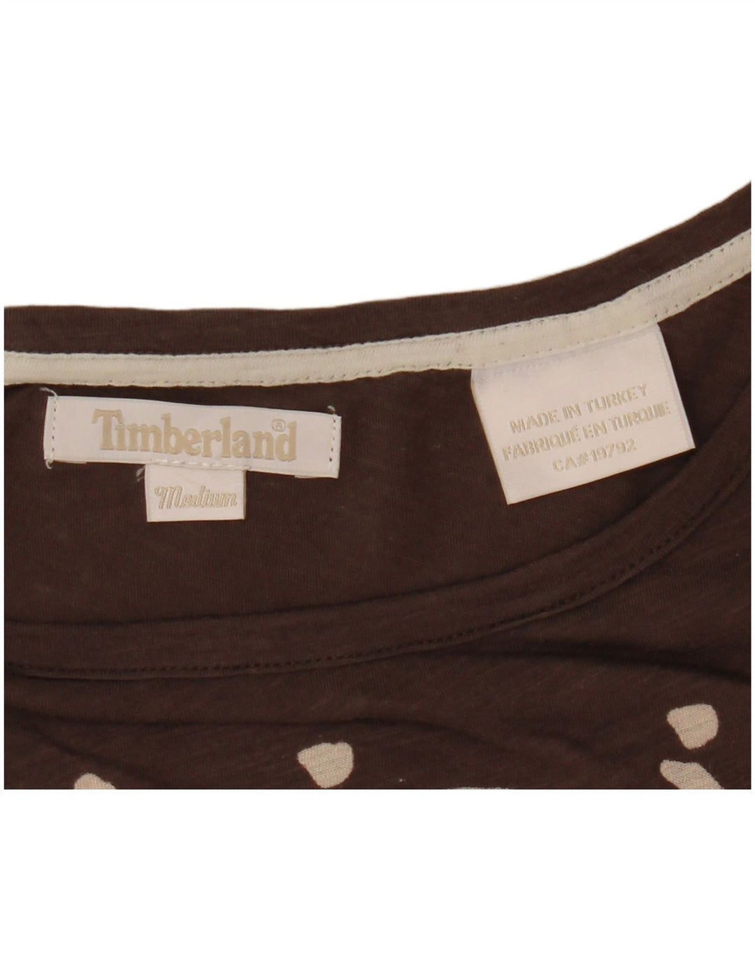 T-shirt grafica da donna Timberland Top UK 14 Marrone medio