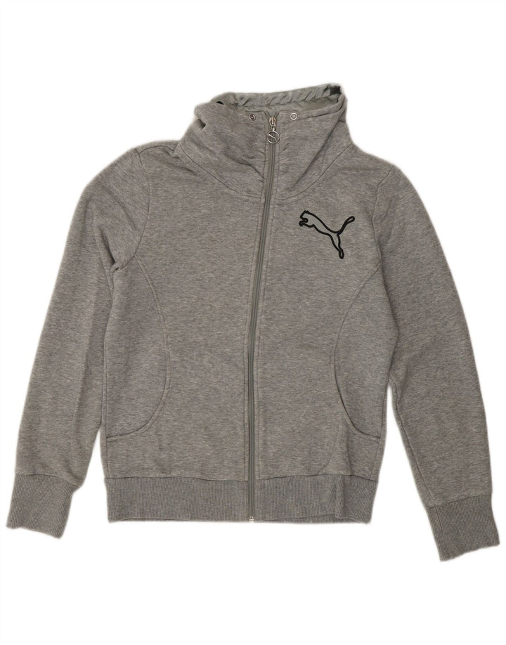 Giacca da tuta da donna Puma UK 10 Small Grey Flecked Cotton