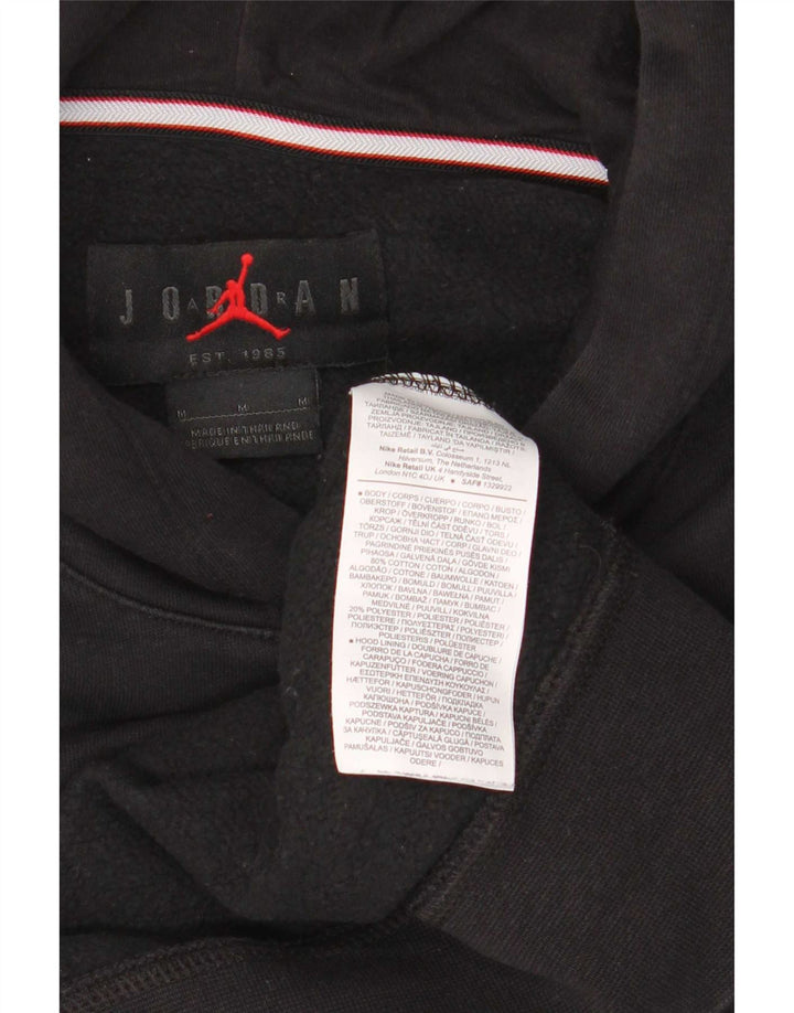 Felpa con cappuccio grafica Jordan da uomo in cotone nero medio
