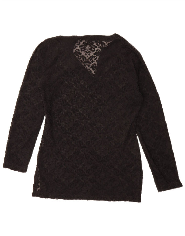 Kookai Donna Oversize See Through Top US 2 XS Nero Floreale
