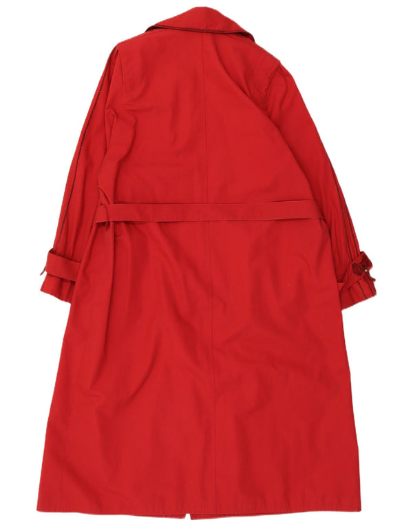 Trench da donna VINTAGE UK 14 rosso medio