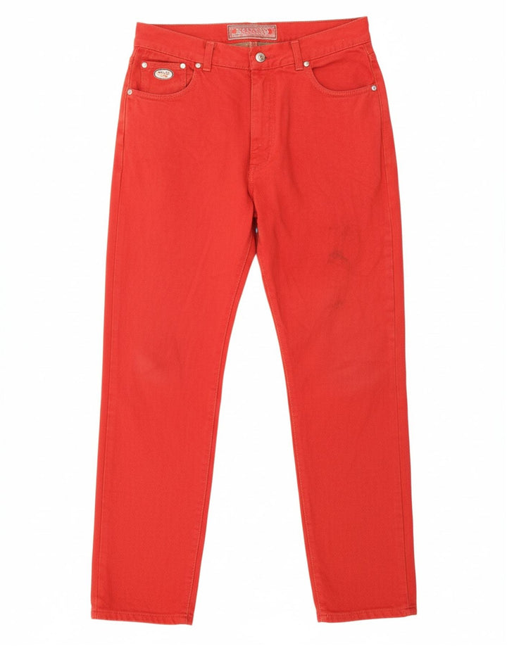 ONYX Mens High Waist Jeans W28 L30 Red