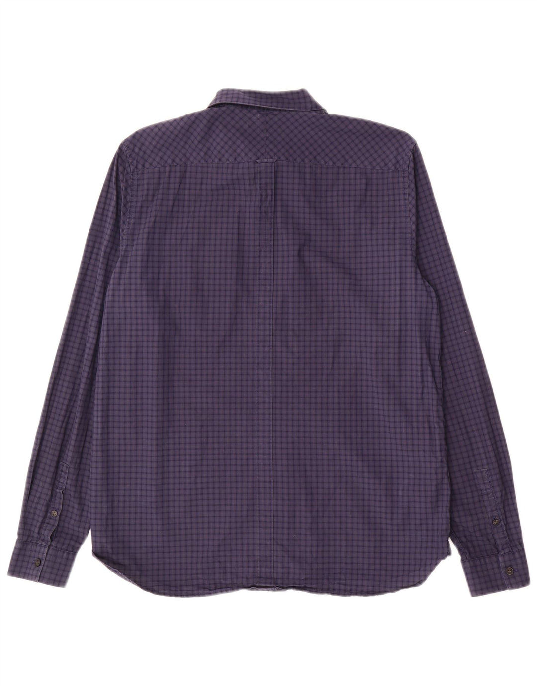 FRED PERRY Camicia da uomo grande in cotone a quadretti blu navy
