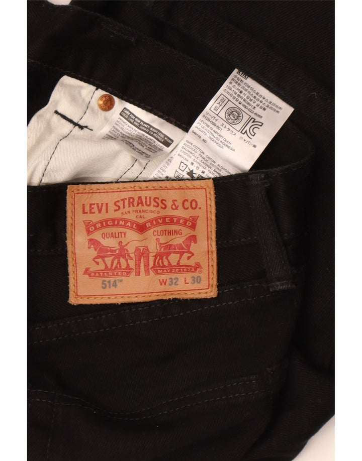 Levi's Uomo 514 Jeans dritti W32 L30 Cotone Nero