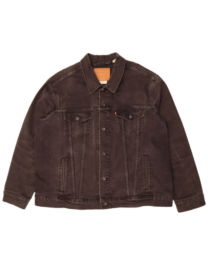 Giacca di jeans da uomo Levi's UK 44 2XL Cotone nero