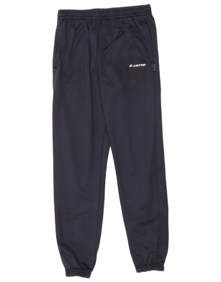 Pantaloni da tuta da uomo Lotto Joggers medio poliestere blu navy