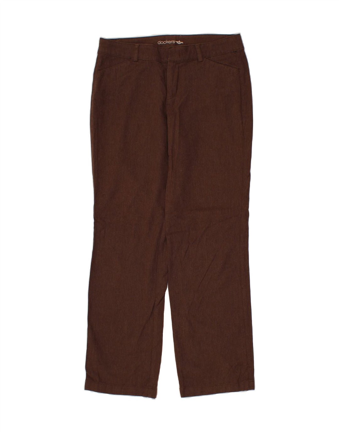 DOCKERS Womens Straight Casual Trousers US 8 Medium W32 L31 Brown Vintage Dockers and Second-Hand Dockers from Messina Hembry 