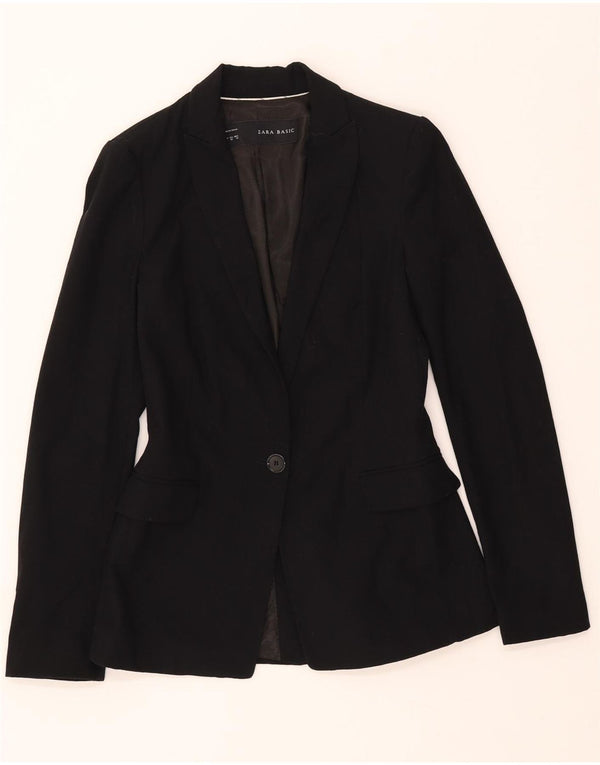 ZARA Womens 1 Button Blazer Jacket EU 34 2XS Black