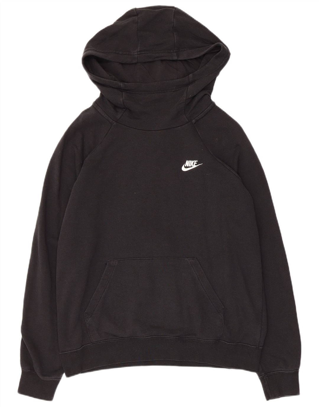 Felpa con cappuccio da uomo NIKE, cotone nero medio