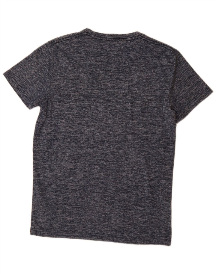 T-shirt da uomo HOLLISTER Top piccola in cotone screziato blu navy