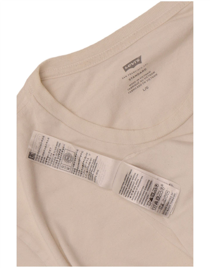 T-shirt standard da uomo Levi's Top grande in cotone bianco