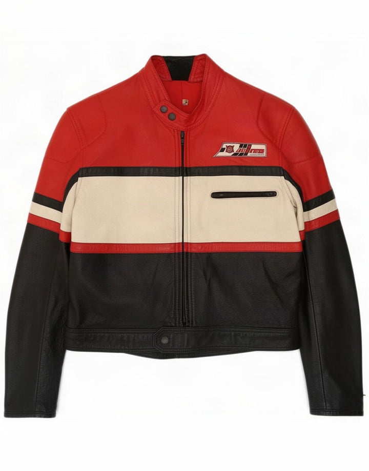 Giacca da motociclista in pelle da uomo Dainese taglia 54 grande multicolore Colourblock