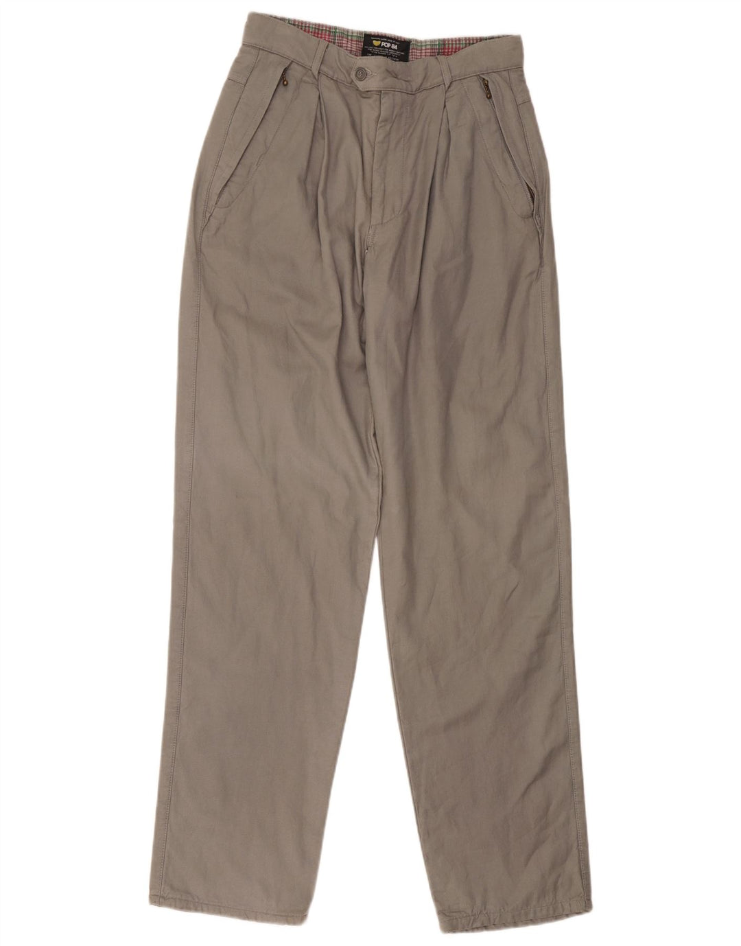 Pantaloni da abito da uomo con pegging POP 84 W34 L34 viscosa grigia