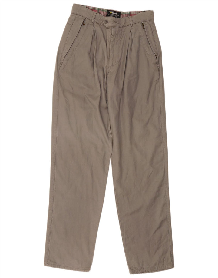 Pantaloni da abito da uomo con pegging POP 84 W34 L34 viscosa grigia