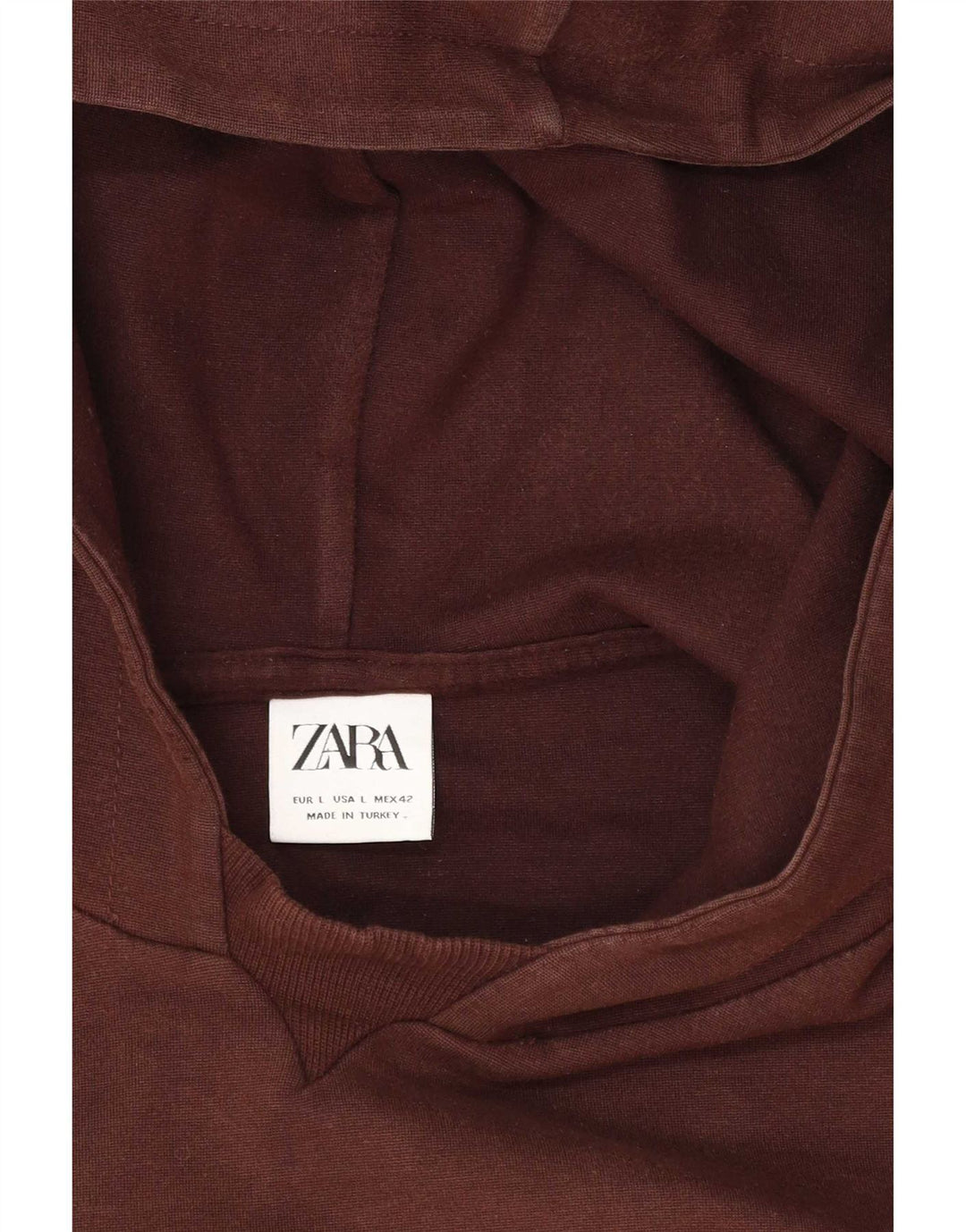 Felpa con cappuccio Zara da uomo grande marrone