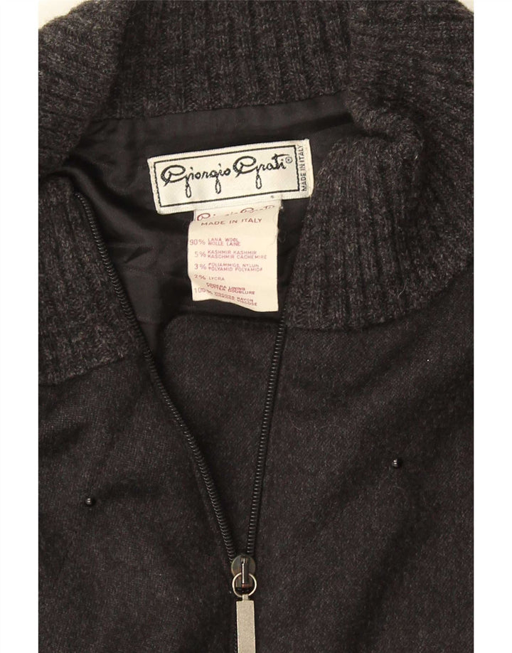 Bomber Oversize Donna Giorgio Grati IT 40 Small Nero Lana