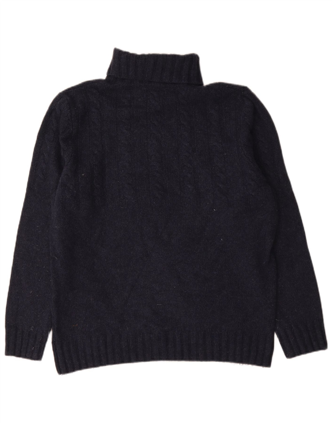 Barbour Maglione da uomo con collo alto e maglione grande in lana blu navy