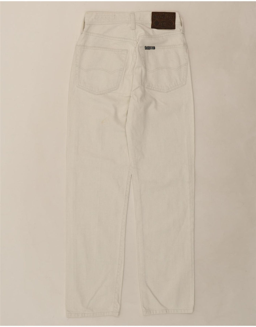 COTTON BELT Womens Straight Jeans W27 L29 White Cotton Vintage Cotton Belt and Second-Hand Cotton Belt from Messina Hembry 